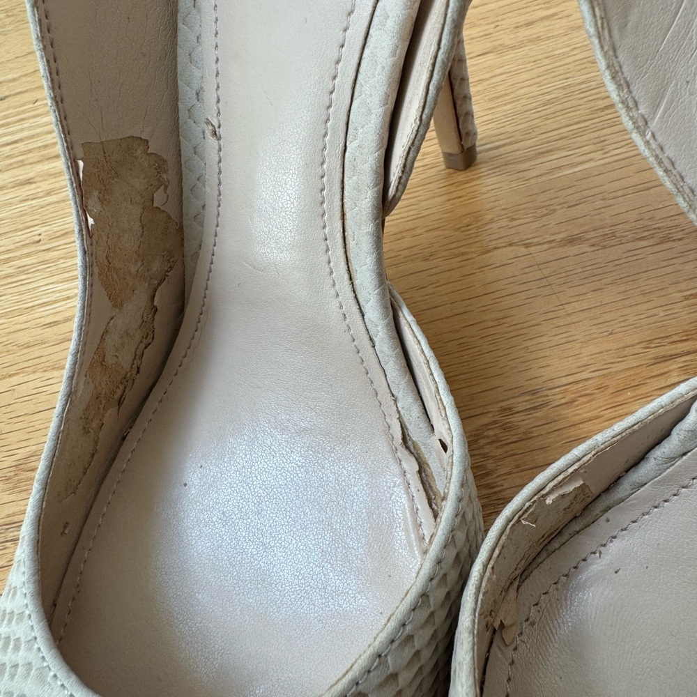 Vince Camuto Women's Cream Slingback Heels - Picture 5 of 5